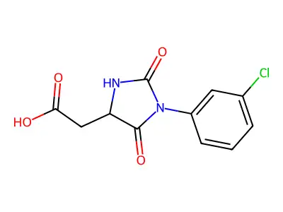 4-Imidazolidineacetic acid, 1-(3-chlorophenyl)-2,5-dioxo- structure