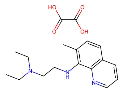 Quinoline, 8-(2-(diethylamino)ethylamino)-7-methyl, monooxalate structure