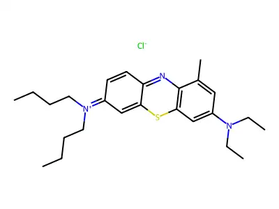 [7-(Dibutylamino)-1-methyldibenzo[b,e]1,4-thiazin-3-yl]diethylamine structure