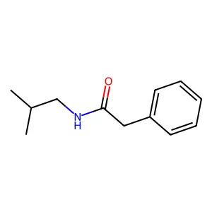 N-(2-methylpropyl)-2-phenylacetamide structure