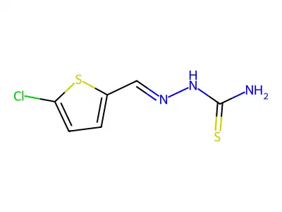 [(5-Chlorothiophen-2-yl)methylideneamino]thiourea structure