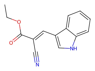 Ethyl 2-cyano-3-(1h-indol-3-yl)prop-2-enoate structure