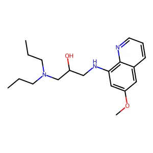 1-(Dipropylamino)-3-[(6-methoxyquinolin-8-yl)amino]propan-2-ol structure