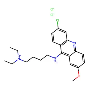 6-Chloro-9-(4-diethylaminobutylamino)-2-methoxyacridine dihydrochloride structure