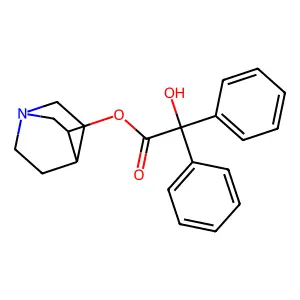 Quinuclidinyl benzilate, (+)- structure