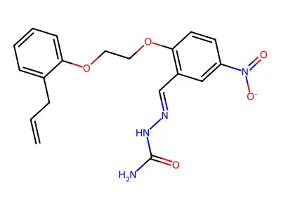 [[5-Nitro-2-[2-(2-prop-2-enylphenoxy)ethoxy]phenyl]methylideneamino]urea structure