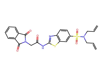 2-(1,3-Dioxo-1,3-dihydro-2H-isoindol-2-yl)-N-{6-[di(prop-2-en-1-yl)sulfamoyl]-1,3-benzothiazol-2-yl}acetamide structure
