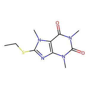 8-Ethylthiocaffeine structure