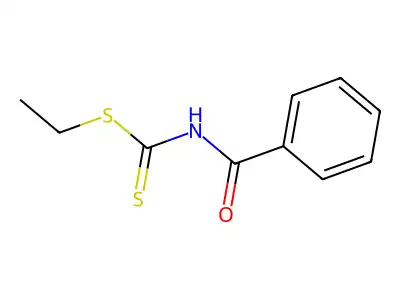 Ethyl benzoylcarbamodithioate structure