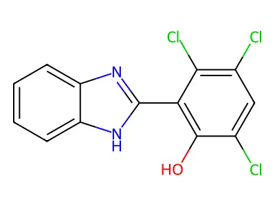 Phenol, 2-(1H-benzimidazol-2-yl)-3,4,6-trichloro- structure
