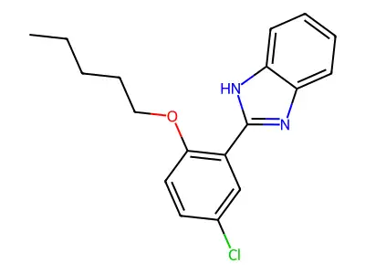 1H-Benzimidazole, 2-[5-chloro-2-(pentyloxy)phenyl]- structure