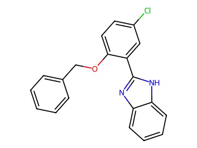 1H-Benzimidazole, 2-[5-chloro-2-(phenylmethoxy)phenyl]- structure