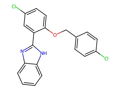 1H-Benzimidazole, 2-[5-chloro-2-[(4-chlorophenyl)methoxy]phenyl]- structure