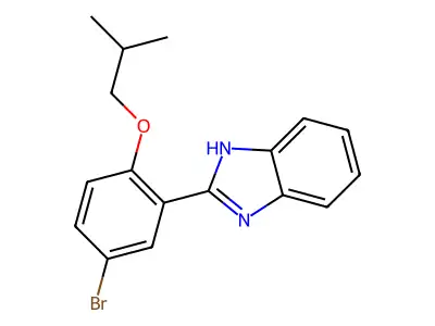 1H-Benzimidazole, 2-[5-bromo-2-(2-methylpropoxy)phenyl]- structure