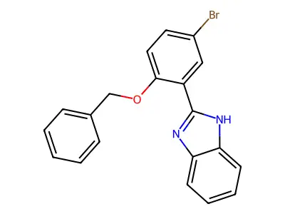 1H-Benzimidazole, 2-[5-bromo-2-(phenylmethoxy)phenyl]- structure
