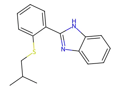 1H-Benzimidazole, 2-[2-[(2-methylpropyl)thio]phenyl]- structure