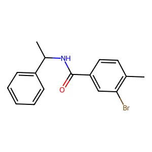 n-((1r)-1-Phenylethyl)(3-bromo-4-methylphenyl)carboxamide structure