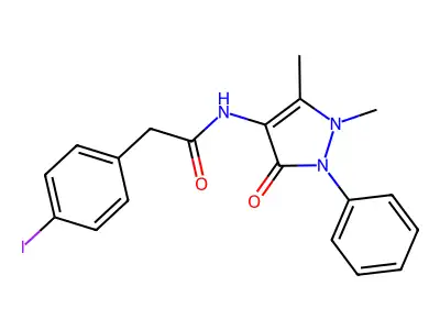 Acetamide, N-antipyrinyl-2-(p-iodophenyl)- structure