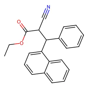 Ethyl 2-cyano-3-(1-naphthyl)-3-phenylpropanoate structure