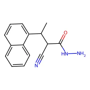 2-Cyano-3-naphthalen-1-ylbutanehydrazide structure