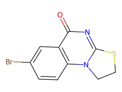 7-bromo-1,2-dihydro-5H-[1,3]thiazolo[3,2-a]quinazolin-5-one structure