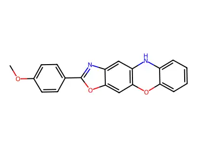 5H-Oxazolo[4,5-b]phenoxazine, 2-(4-methoxyphenyl)- structure