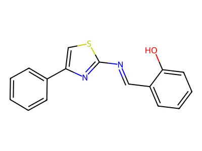 Phenol, 2-(((4-phenyl-2-thiazolyl)imino)methyl)- structure
