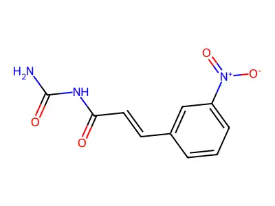 2-Propenamide, N-(aminocarbonyl)-3-(3-nitrophenyl)- structure