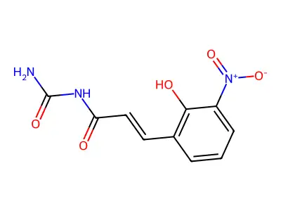 2-Propenamide, N-(aminocarbonyl)-3-(2-hydroxy-3-nitrophenyl)- structure
