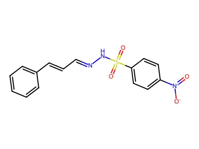 N-(cinnamylideneamino)-4-nitrobenzenesulfonamide structure