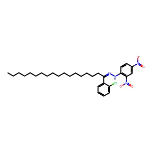N-[1-(2-Chlorophenyl)octadecylideneamino]-2,4-dinitro-aniline structure
