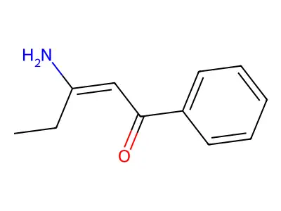 (E)-3-amino-1-phenylpent-2-en-1-one structure