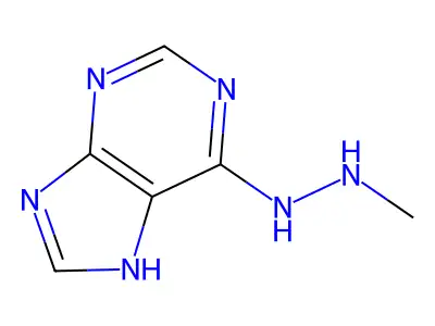 1-methyl-2-(7H-purin-6-yl)hydrazine structure