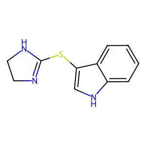 3-((4,5-Dihydro-1H-imidazol-2-yl)thio)-1H-indole structure