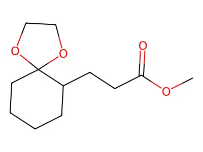 Methyl 3-(1,4-dioxaspiro[4.5]dec-6-yl)propanoate structure