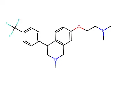 Ethanamine, N,N-dimethyl-2-((1,2,3,4-tetrahydro-2-methyl-4-(4-(trifluoromethyl)phenyl)-7-isoquinolinyl)oxy)- structure