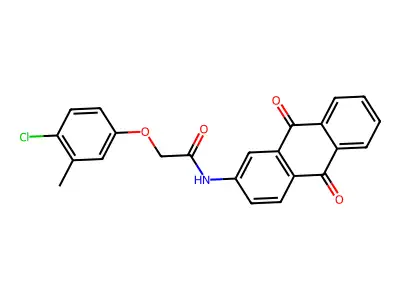 2-(4-Chloro-3-methylphenoxy)-N-(9,10-dioxo-9,10-dihydroanthracen-2-yl)acetamide structure