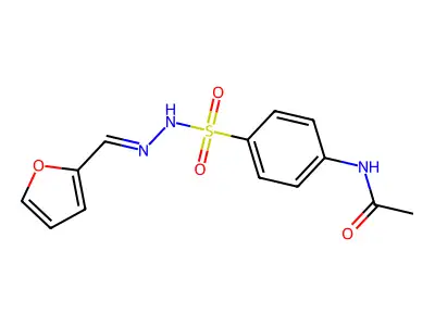 N-[4-[(furan-2-ylmethylideneamino)sulfamoyl]phenyl]acetamide structure