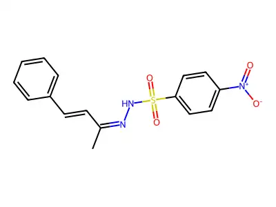 4-nitro-N-(4-phenylbut-3-en-2-ylideneamino)benzenesulfonamide structure