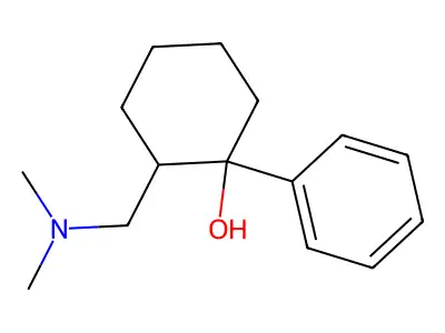 Cyclohexanol, 2-((dimethylamino)methyl)-1-phenyl- structure
