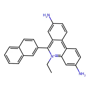 Phenanthridinium, 3,8-diamino-5-ethyl-6-(2-naphthalenyl)- structure