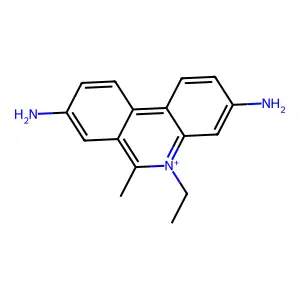 3,8-Diamino-5-ethyl-6-methylphenanthridinium structure