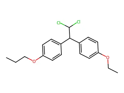 Benzene, 1-(2,2-dichloro-1-(4-ethoxyphenyl)ethyl)-4-propoxy- structure