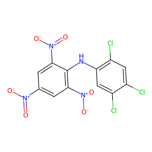 2,4,5-trichloro-N-(2,4,6-trinitrophenyl)aniline structure