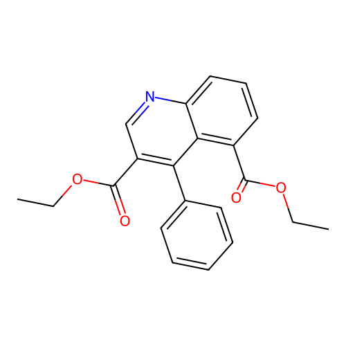 Diethyl 4-phenylquinoline-3,5-dicarboxylate structure