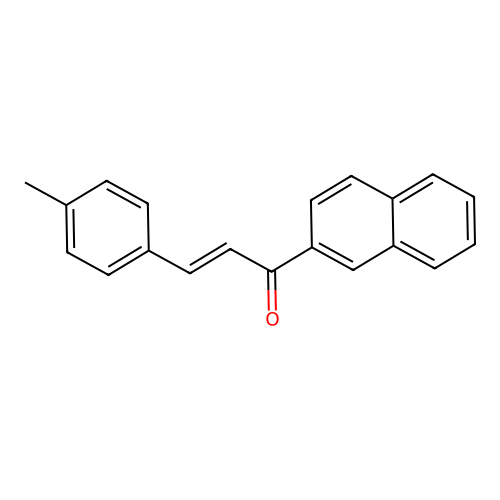 2-Propen-1-one, 3-(4-methylphenyl)-1-(2-naphthalenyl)-, (E)- structure