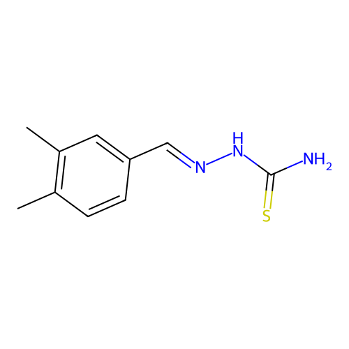 [(E)-(3,4-dimethylphenyl)methylideneamino]thiourea structure
