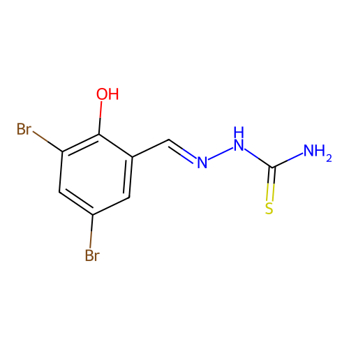 3,5-Dibromosalicylaldehyde thiosemicarbazone structure