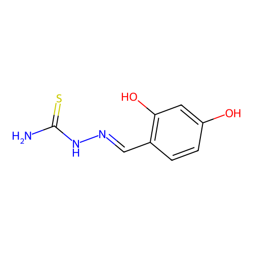 1-(2,4-Dihydroxybenzylidene)thiosemicarbazide structure