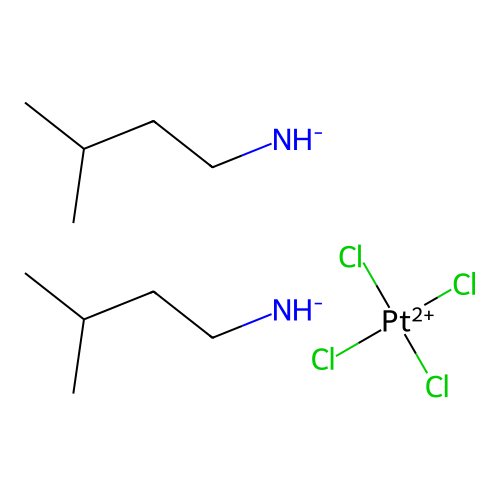 Bis(3-methylbutylazanide);tetrachloroplatinum(2+) structure